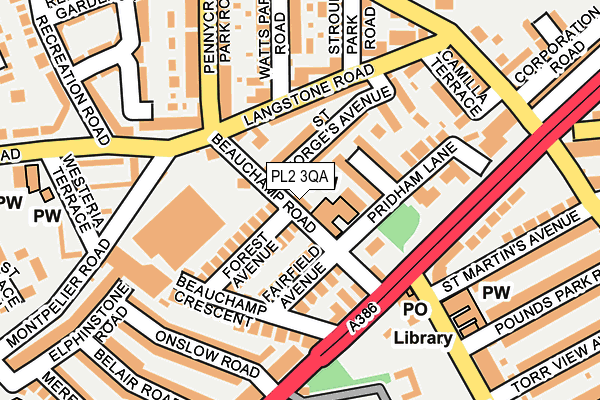 PL2 3QA map - OS OpenMap – Local (Ordnance Survey)