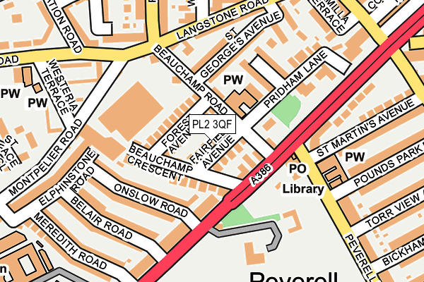 PL2 3QF map - OS OpenMap – Local (Ordnance Survey)