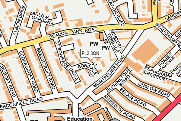 PL2 3QN map - OS OpenMap – Local (Ordnance Survey)