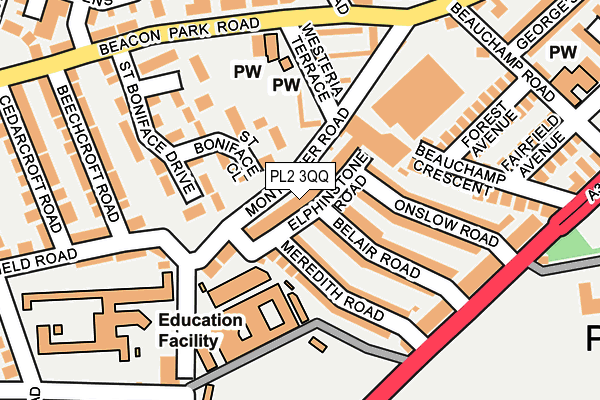 PL2 3QQ map - OS OpenMap – Local (Ordnance Survey)