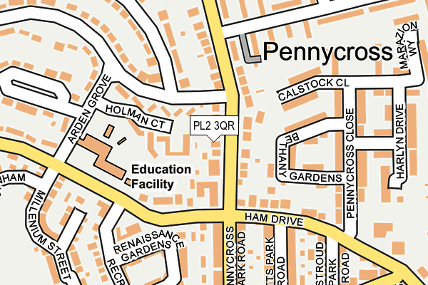 PL2 3QR map - OS OpenMap – Local (Ordnance Survey)