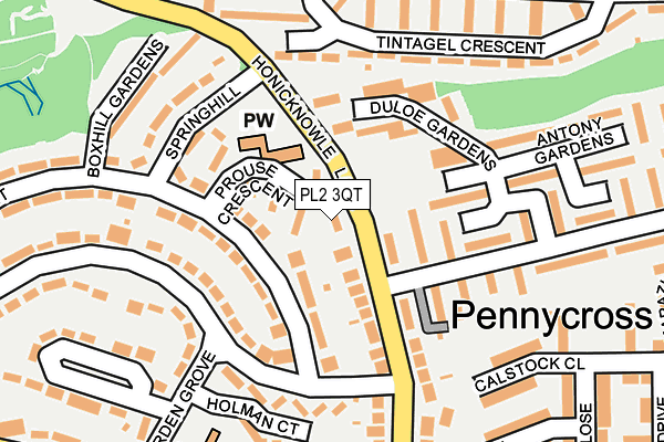 PL2 3QT map - OS OpenMap – Local (Ordnance Survey)