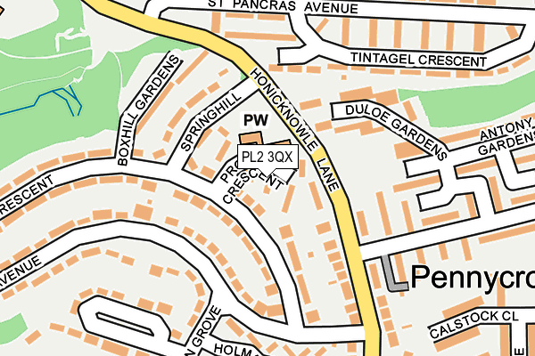 PL2 3QX map - OS OpenMap – Local (Ordnance Survey)