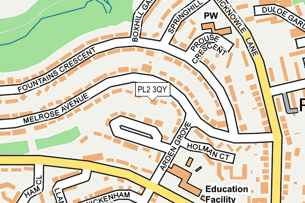 PL2 3QY map - OS OpenMap – Local (Ordnance Survey)