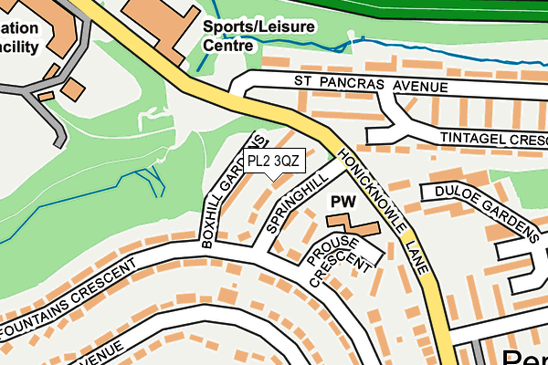 PL2 3QZ map - OS OpenMap – Local (Ordnance Survey)