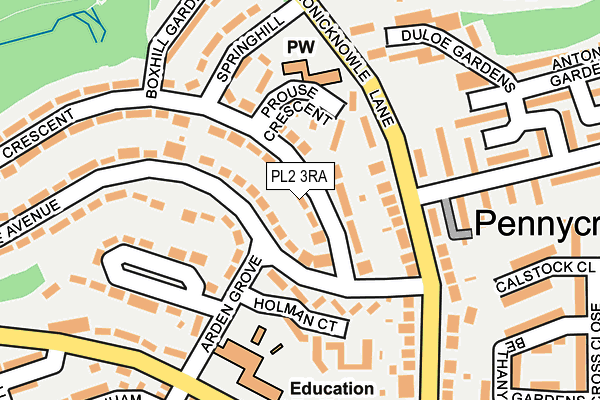 PL2 3RA map - OS OpenMap – Local (Ordnance Survey)