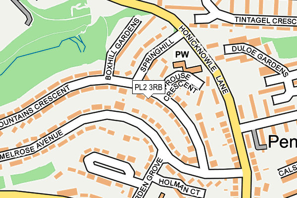 PL2 3RB map - OS OpenMap – Local (Ordnance Survey)