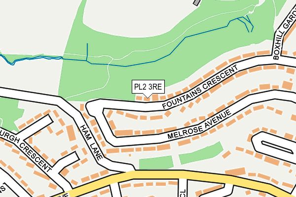 PL2 3RE map - OS OpenMap – Local (Ordnance Survey)