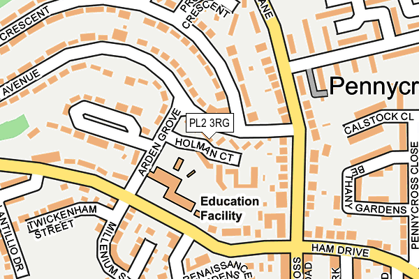 PL2 3RG map - OS OpenMap – Local (Ordnance Survey)