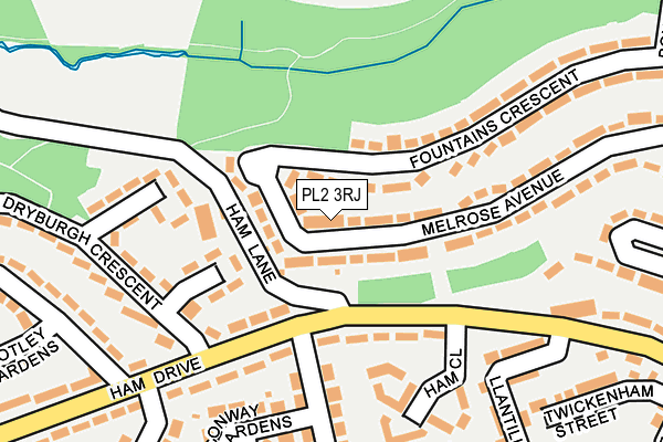 PL2 3RJ map - OS OpenMap – Local (Ordnance Survey)