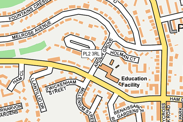 PL2 3RL map - OS OpenMap – Local (Ordnance Survey)