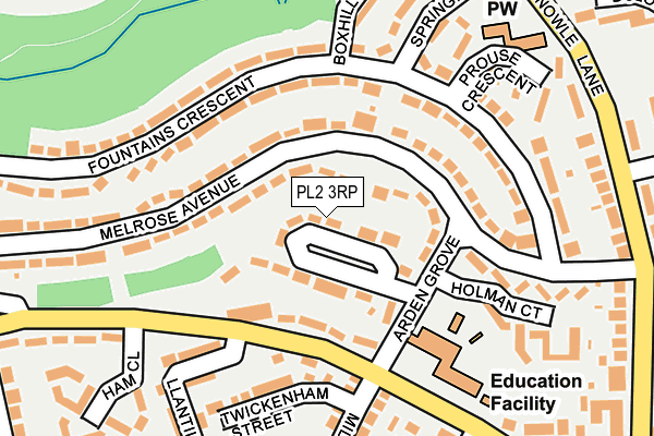 PL2 3RP map - OS OpenMap – Local (Ordnance Survey)
