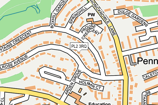 PL2 3RQ map - OS OpenMap – Local (Ordnance Survey)