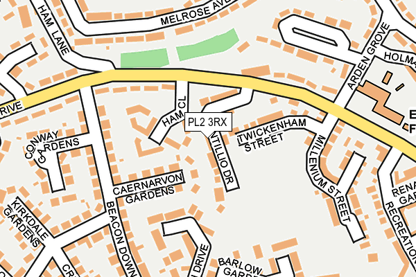 PL2 3RX map - OS OpenMap – Local (Ordnance Survey)