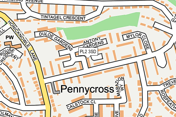 PL2 3SD map - OS OpenMap – Local (Ordnance Survey)