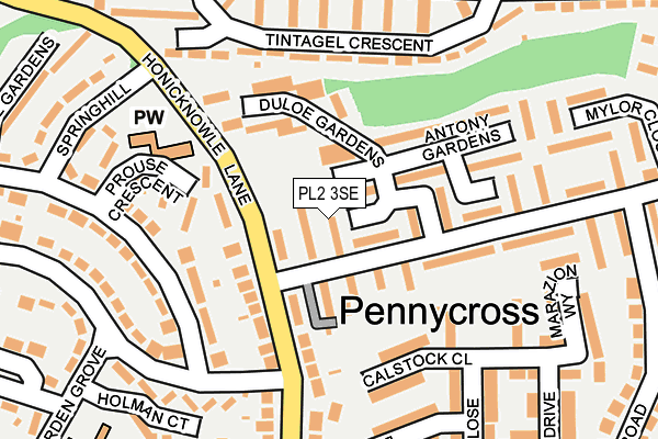 PL2 3SE map - OS OpenMap – Local (Ordnance Survey)