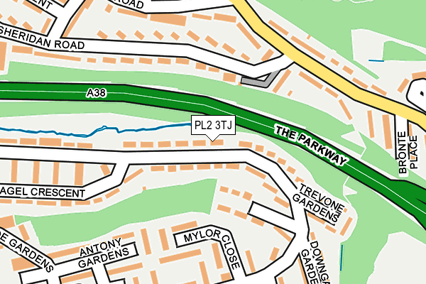 PL2 3TJ map - OS OpenMap – Local (Ordnance Survey)