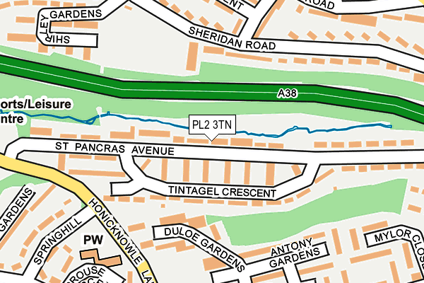 PL2 3TN map - OS OpenMap – Local (Ordnance Survey)