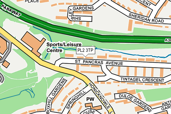 PL2 3TP map - OS OpenMap – Local (Ordnance Survey)