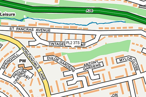 PL2 3TS map - OS OpenMap – Local (Ordnance Survey)