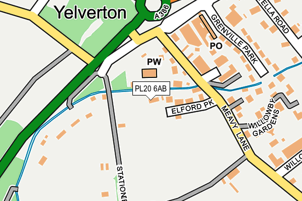 PL20 6AB map - OS OpenMap – Local (Ordnance Survey)