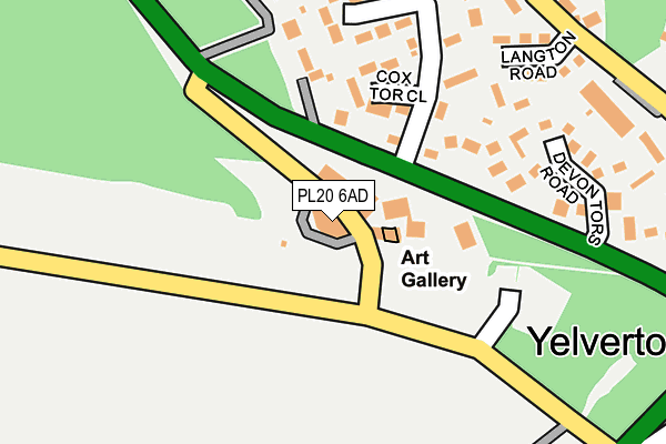 PL20 6AD map - OS OpenMap – Local (Ordnance Survey)