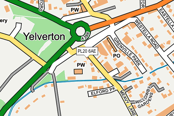 PL20 6AE map - OS OpenMap – Local (Ordnance Survey)