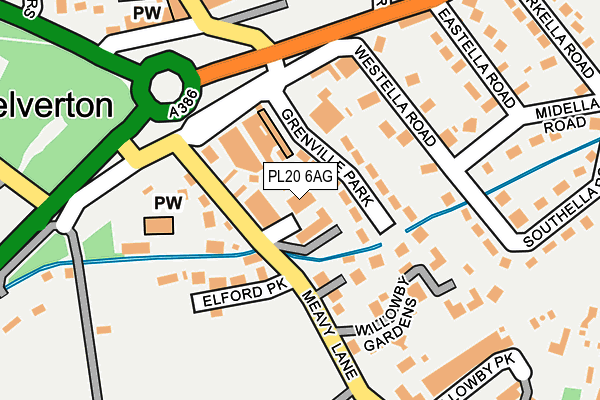 PL20 6AG map - OS OpenMap – Local (Ordnance Survey)