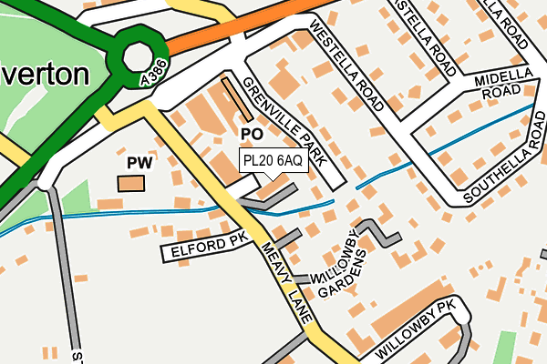 PL20 6AQ map - OS OpenMap – Local (Ordnance Survey)