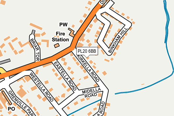 PL20 6BB map - OS OpenMap – Local (Ordnance Survey)