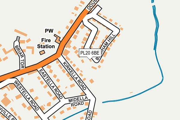 PL20 6BE map - OS OpenMap – Local (Ordnance Survey)