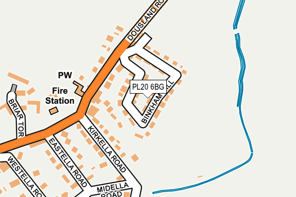 PL20 6BG map - OS OpenMap – Local (Ordnance Survey)