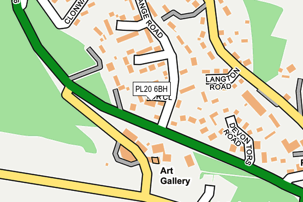 PL20 6BH map - OS OpenMap – Local (Ordnance Survey)