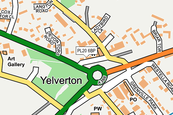 PL20 6BP map - OS OpenMap – Local (Ordnance Survey)