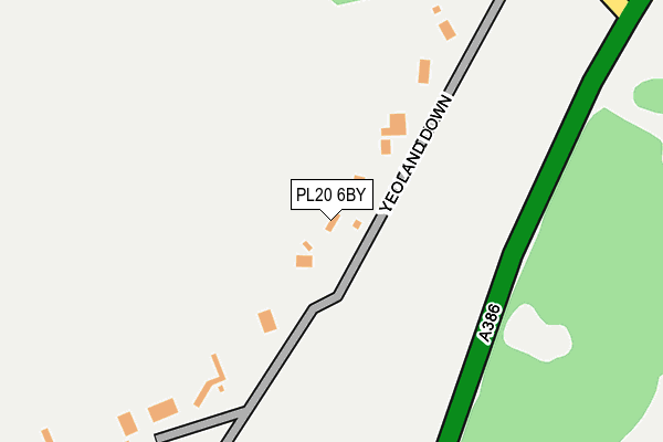 PL20 6BY map - OS OpenMap – Local (Ordnance Survey)