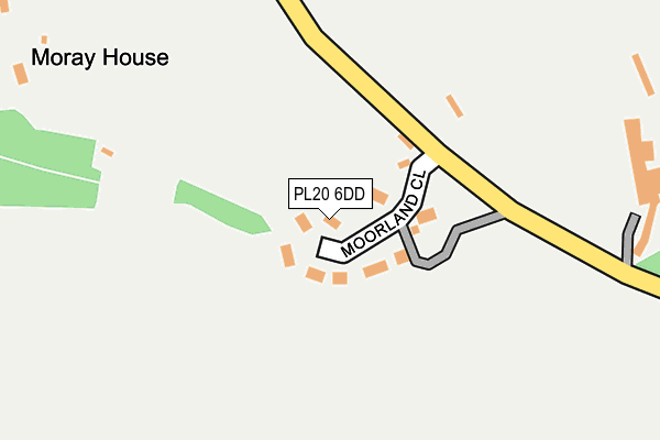 PL20 6DD map - OS OpenMap – Local (Ordnance Survey)