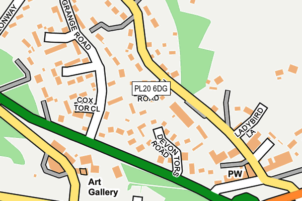 PL20 6DG map - OS OpenMap – Local (Ordnance Survey)