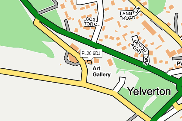 PL20 6DJ map - OS OpenMap – Local (Ordnance Survey)