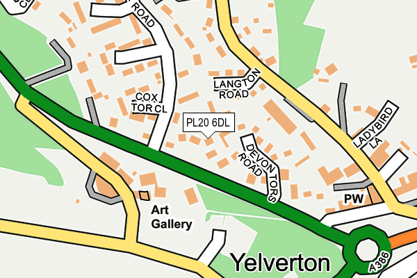 PL20 6DL map - OS OpenMap – Local (Ordnance Survey)