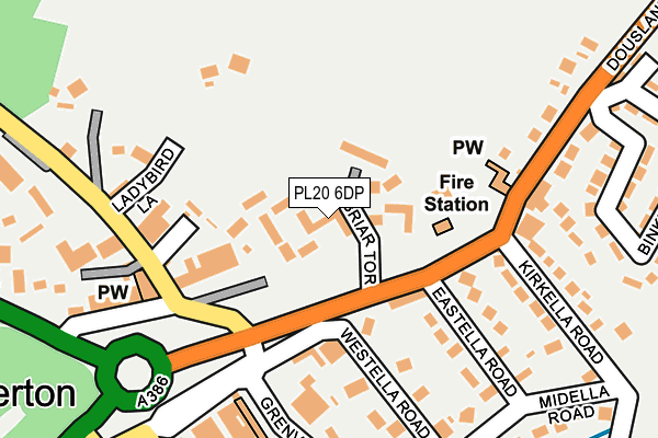 PL20 6DP map - OS OpenMap – Local (Ordnance Survey)