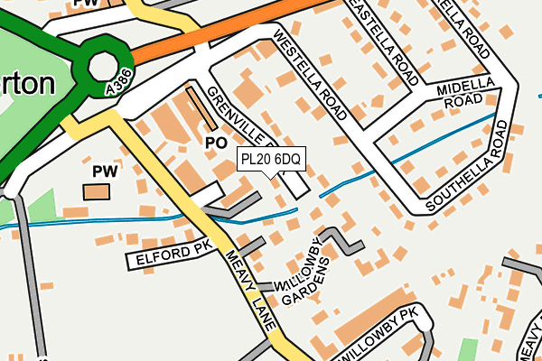 PL20 6DQ map - OS OpenMap – Local (Ordnance Survey)