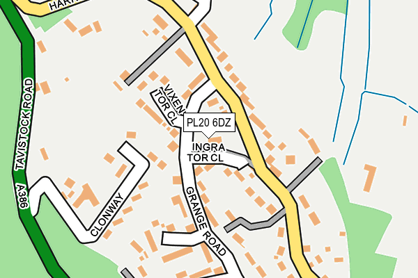 PL20 6DZ map - OS OpenMap – Local (Ordnance Survey)