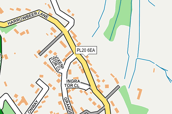 PL20 6EA map - OS OpenMap – Local (Ordnance Survey)