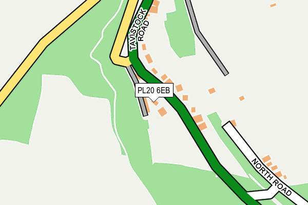 PL20 6EB map - OS OpenMap – Local (Ordnance Survey)