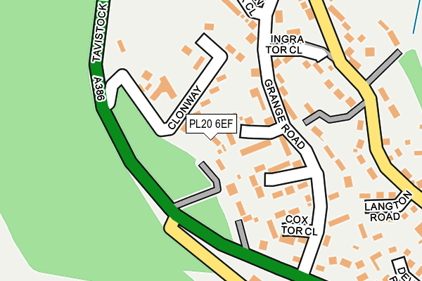 PL20 6EF map - OS OpenMap – Local (Ordnance Survey)