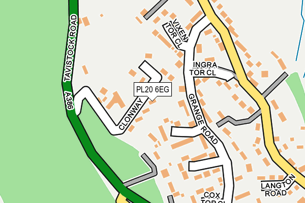 PL20 6EG map - OS OpenMap – Local (Ordnance Survey)
