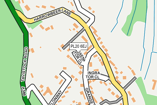 PL20 6EJ map - OS OpenMap – Local (Ordnance Survey)