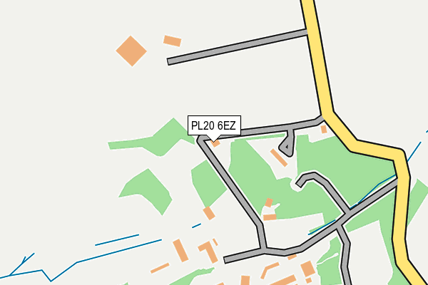 PL20 6EZ map - OS OpenMap – Local (Ordnance Survey)