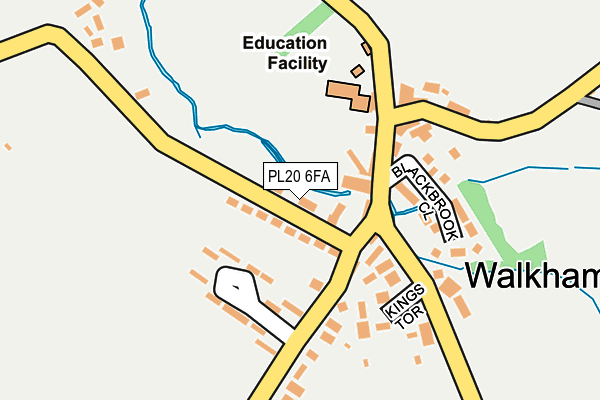 PL20 6FA map - OS OpenMap – Local (Ordnance Survey)