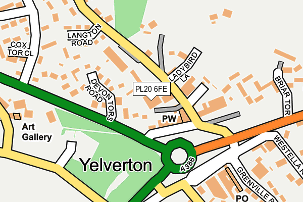 PL20 6FE map - OS OpenMap – Local (Ordnance Survey)